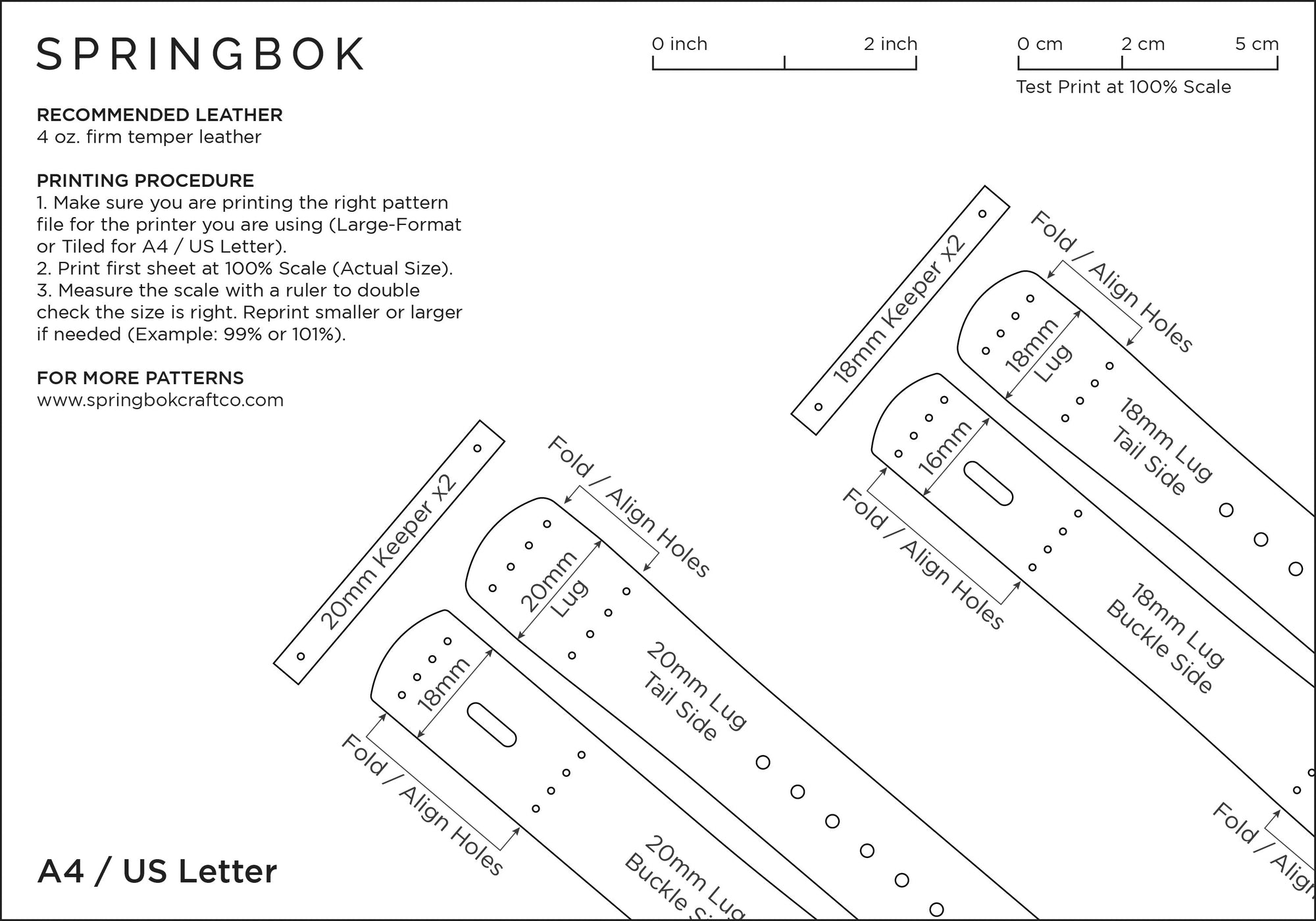Two-Piece Watch Strap Pattern (No.21)