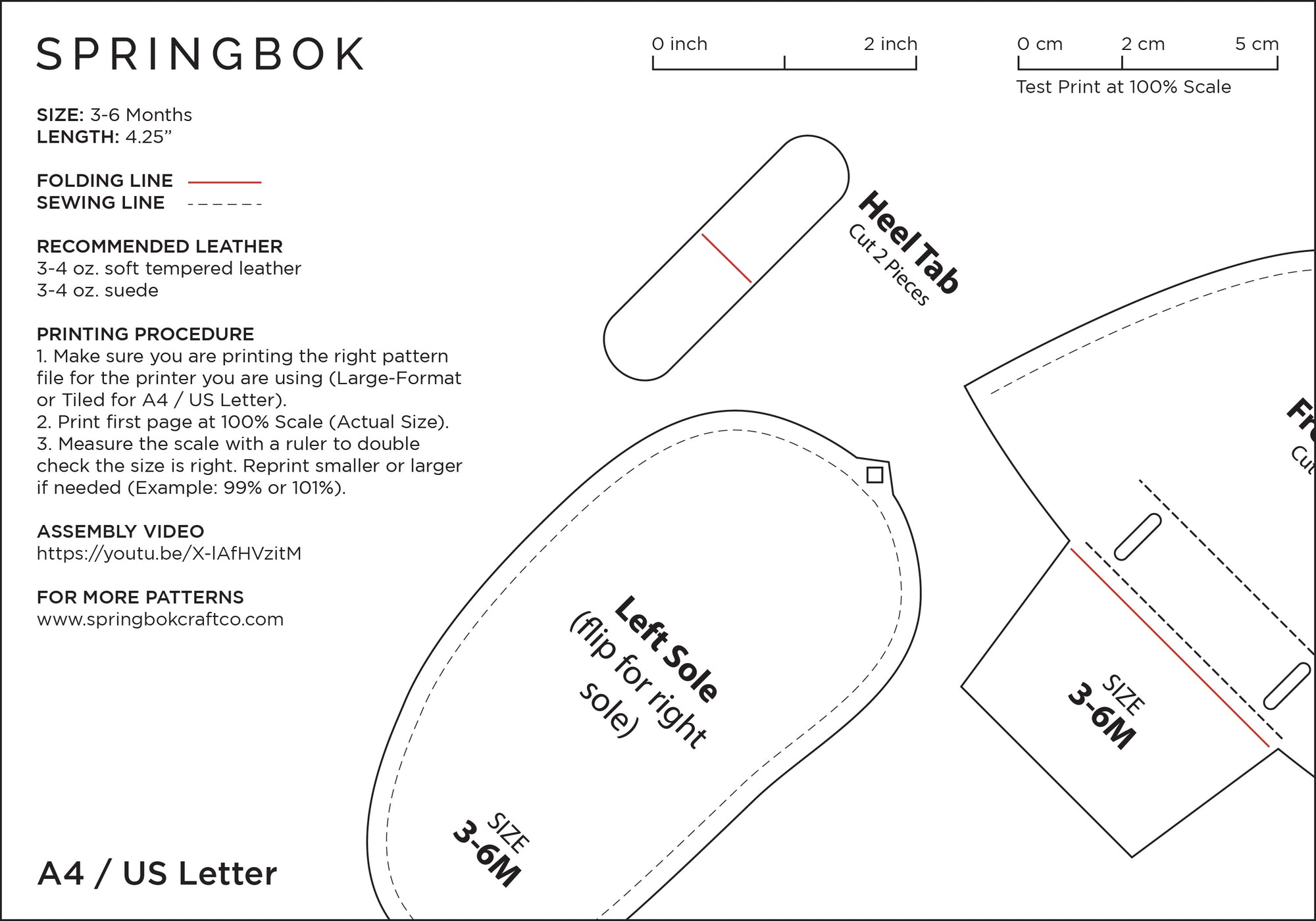 Leather Baby Shoes Pattern (No.16)