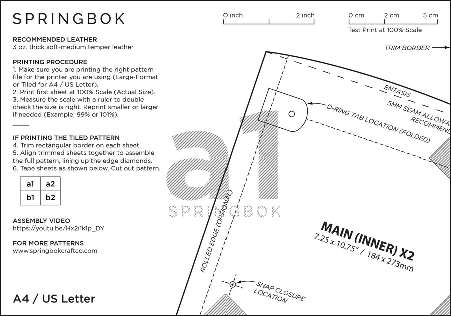 Double Zip Crossbody Bag Pattern (No.36)