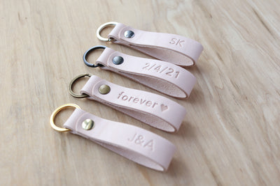 Leather Keychain - Two Sided