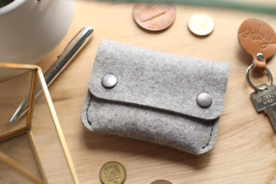 100% Wool Coin Pouch