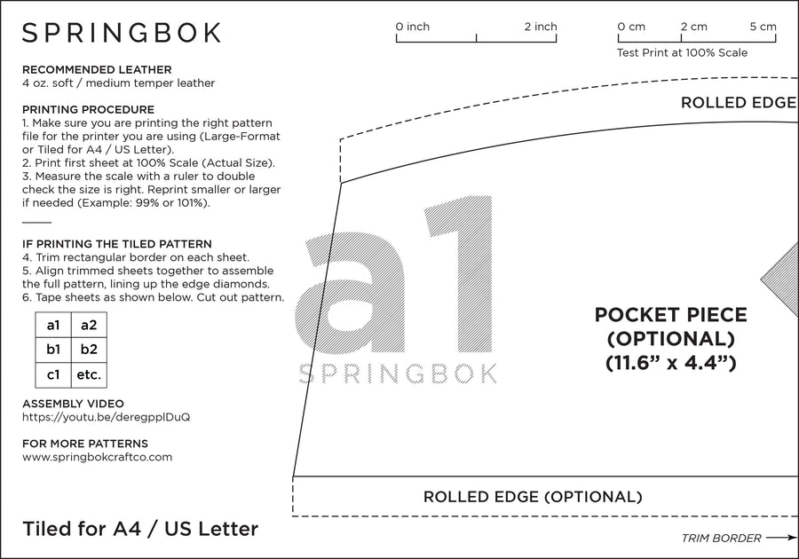 Springbok Backside Pattern Digital Patterns - Springbok Craft Company
