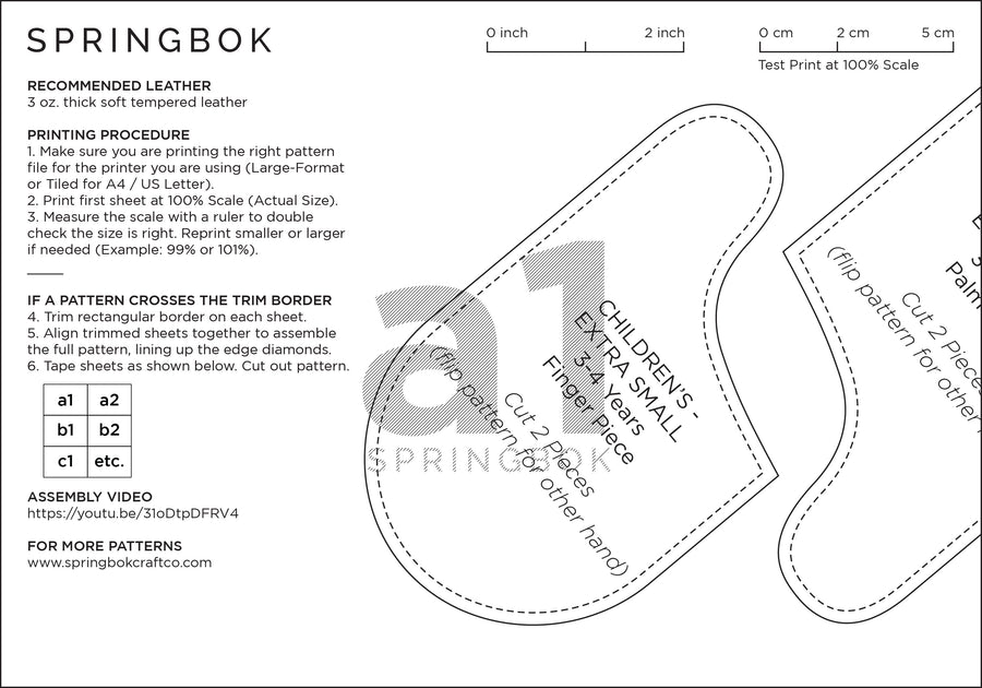 Leather Mittens Pattern Set (No.33)