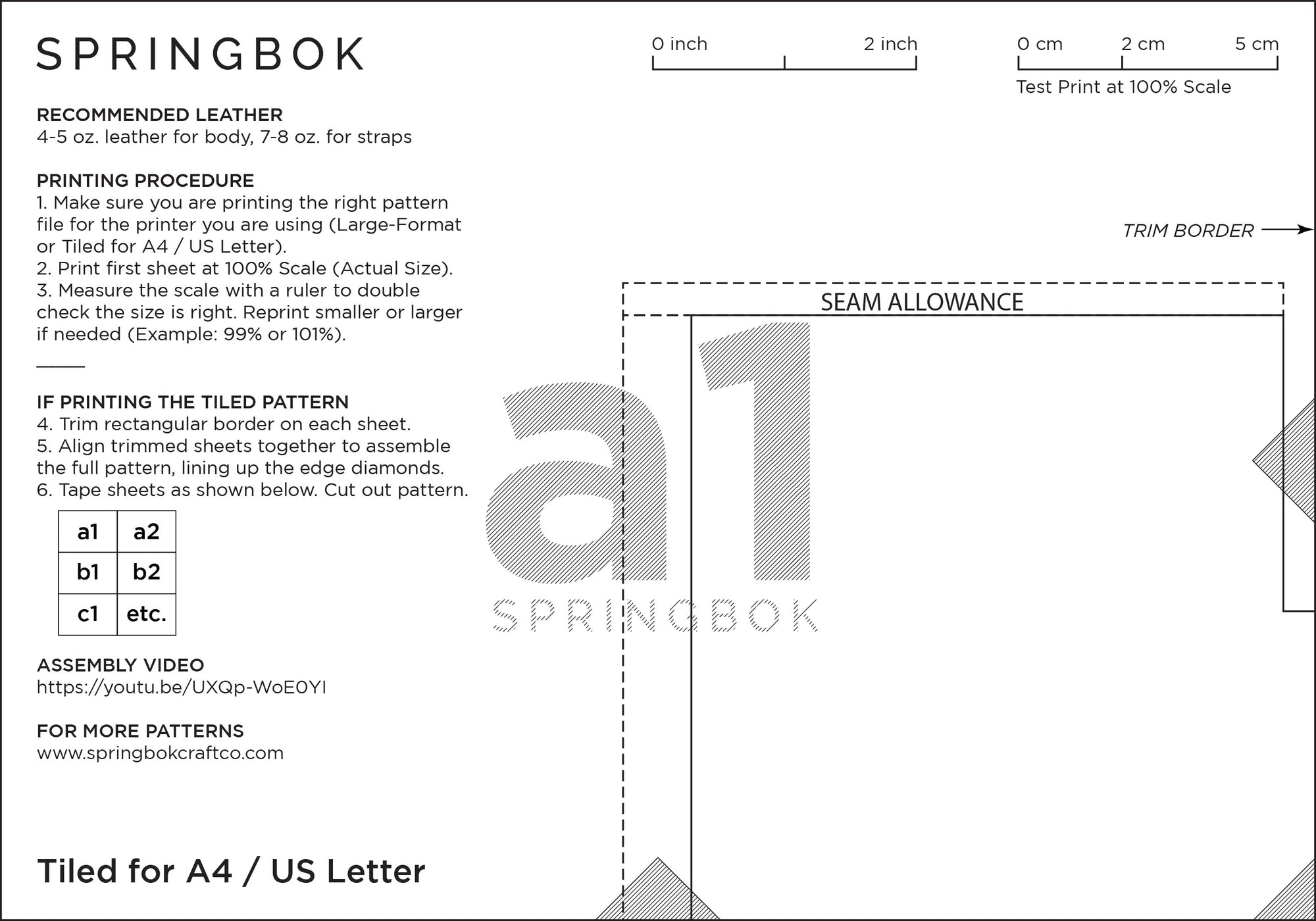 Leather Tote Bag Pattern (No.26)