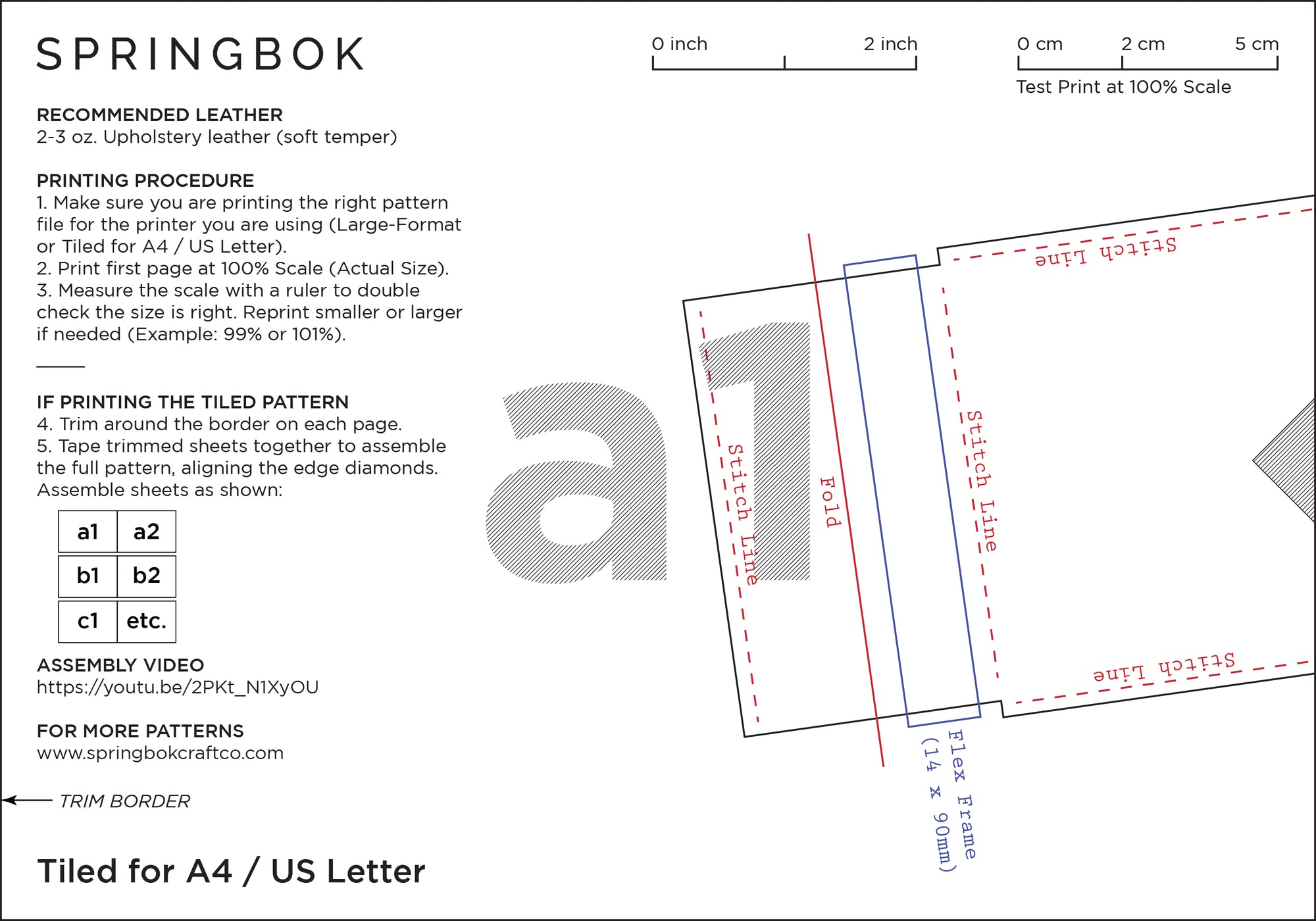Leather Pinch Pouch Pattern Set (No.29)