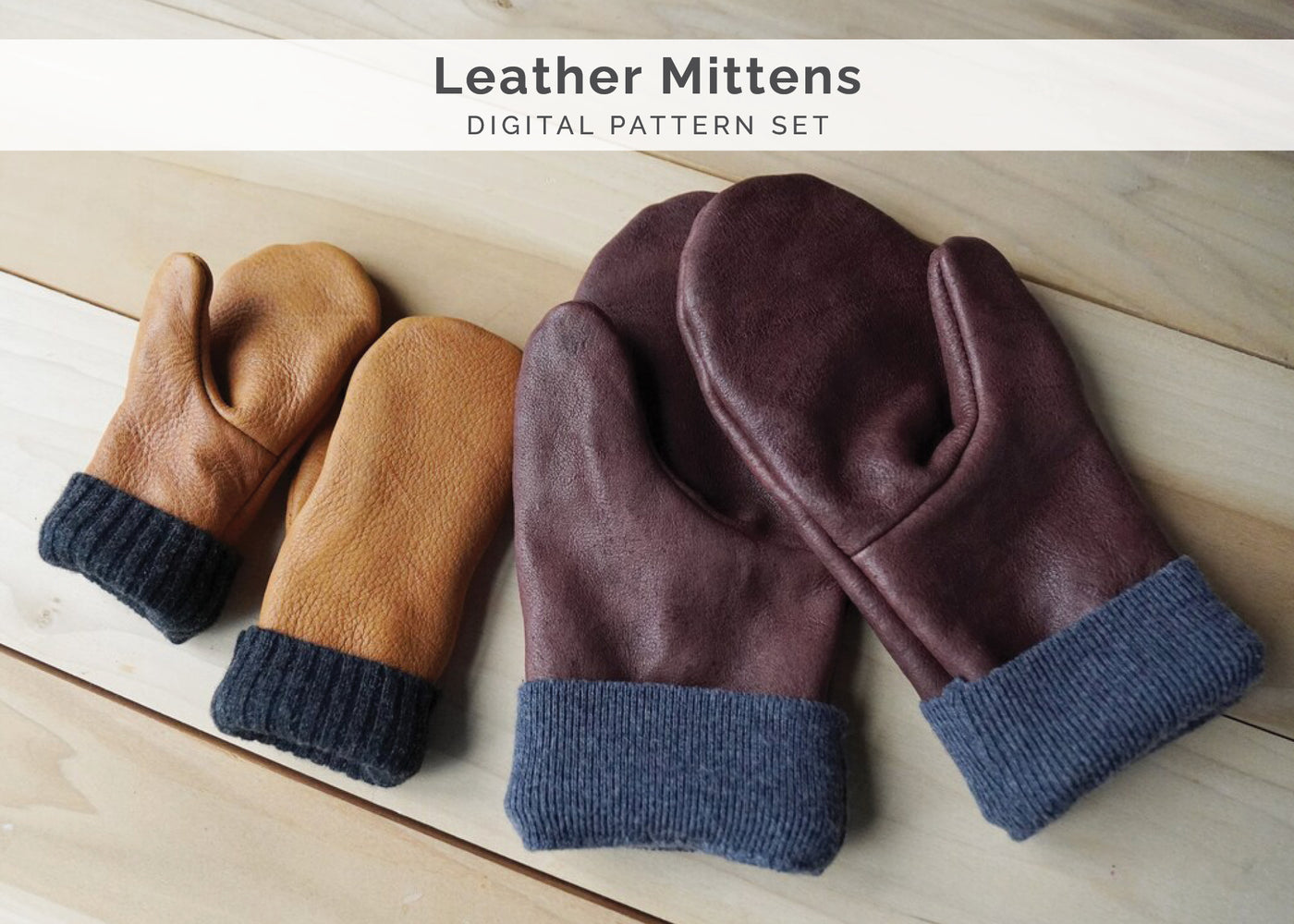 Leather Mittens Pattern Set (No.33)