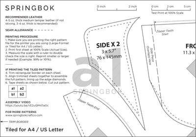 Leather Waist Bag Pattern (No.31)