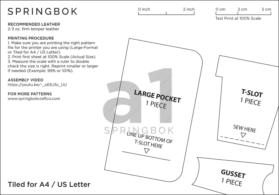Springbok Backside Pattern Digital Patterns - Springbok Craft Company