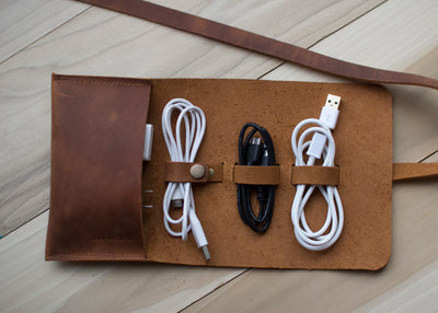 Leather Cable Organizer