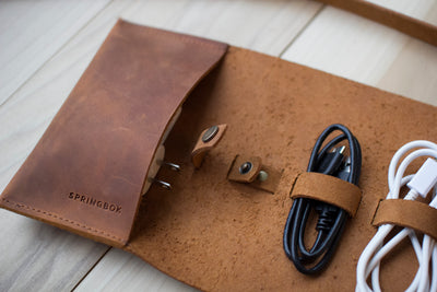 Leather Cable Organizer