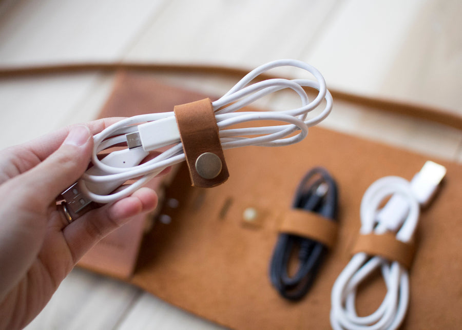 Leather Cable Organizer