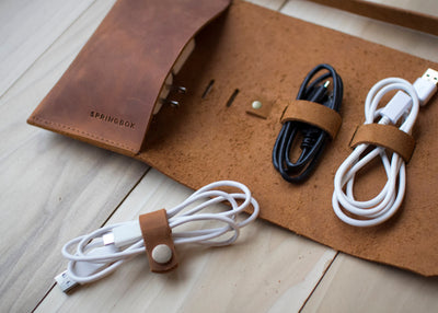 Leather Cable Organizer