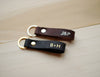 Leather Keychain - Metallic Lettering