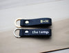 Leather Keychain - Metallic Lettering