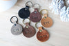 Round Leather Keychain