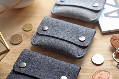 100% Wool Coin Pouch