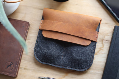 Double Watch Case - Wool and Leather