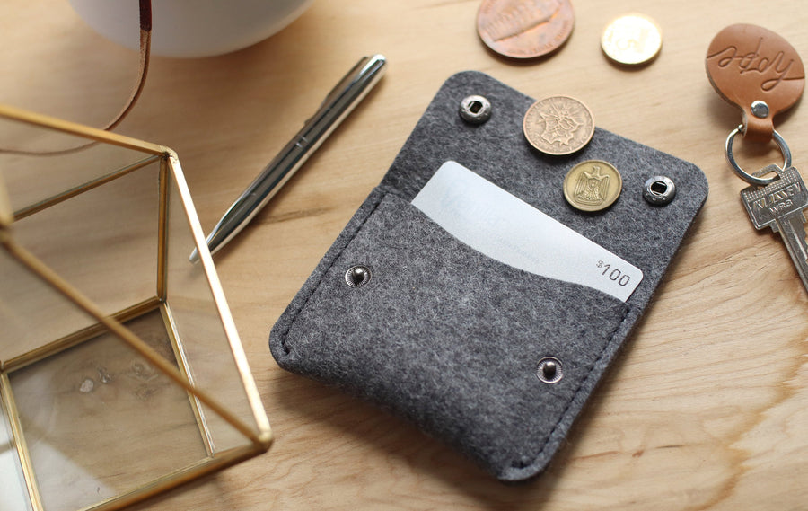 100% Wool Coin Pouch