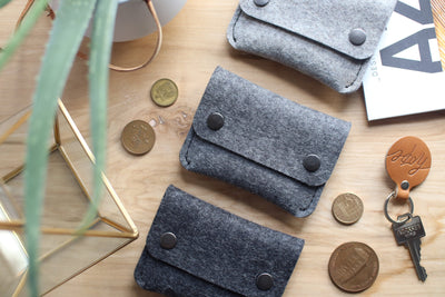 100% Wool Coin Pouch