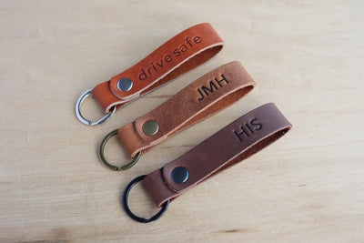 Leather Keychain - Two Sided