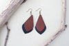 Leather Earrings: Layered Drop Leaf H