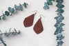 Leather Earrings: Layered Drop Leaf F