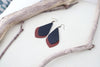 Leather Earrings: Layered Drop Leaf G