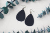 Leather Earrings: Teardrop B