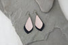 Leather Earrings: Layered Drop Leaf E