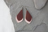 Leather Earrings: Layered Drop Leaf A